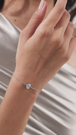 Oval Diamond Solitaire Bracelet 
