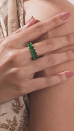 Emerald Gemstone 14K Gold Ring