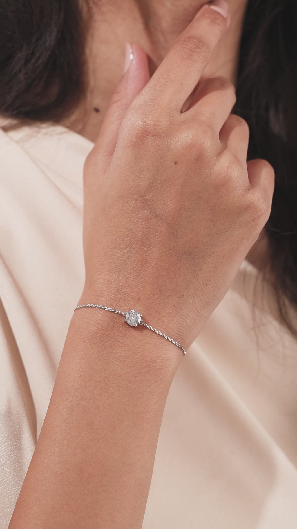 Round Diamond Solitaire Bracelet 