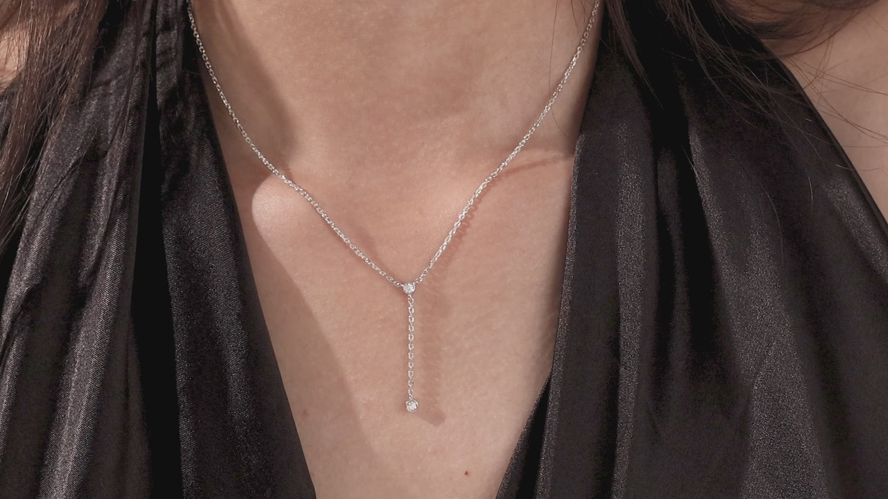 Round Diamond Dainty Necklace