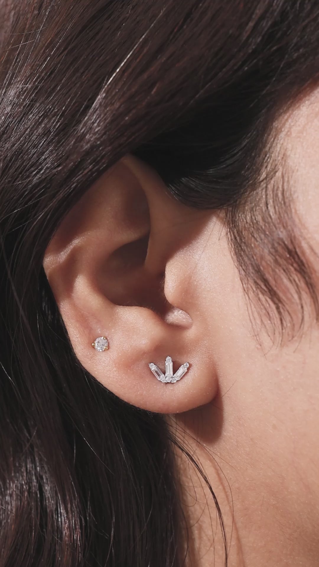 Baguette Diamond  Earring 