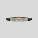 This video features a yellow gold Edge diamond rubber bracelet features 3.50 CT of round cut diamonds set in a prong setting