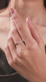 Round Diamond and Emerald Gemstone Eternity Ring 