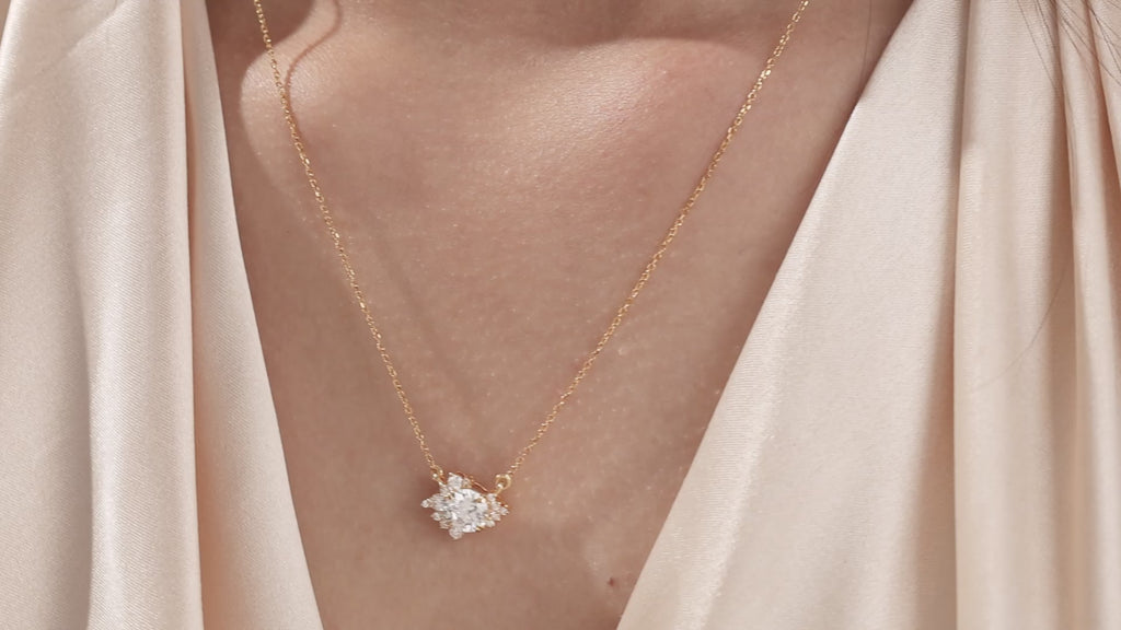 Round Cut Diamond Necklace