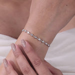 White Gold Round Cut Gold Bracelet 