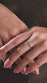 Round Cut Emerald Women Ring 