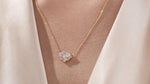 Baguette Diamond Cluster Necklace