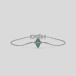 Fancy Green Solitaire Marquise Diamond Bracelet made with fancy Green Marquise diamond, securely set in prong setting