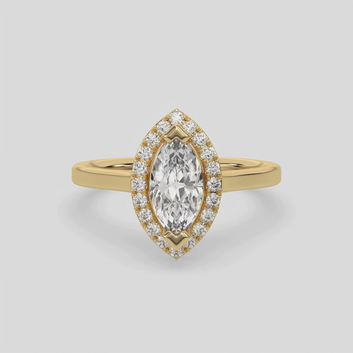 Marquise Diamond Ring, Halo Engagement Ring, Solitaire Ring, Marquise Engagement Ring, Promise Ring