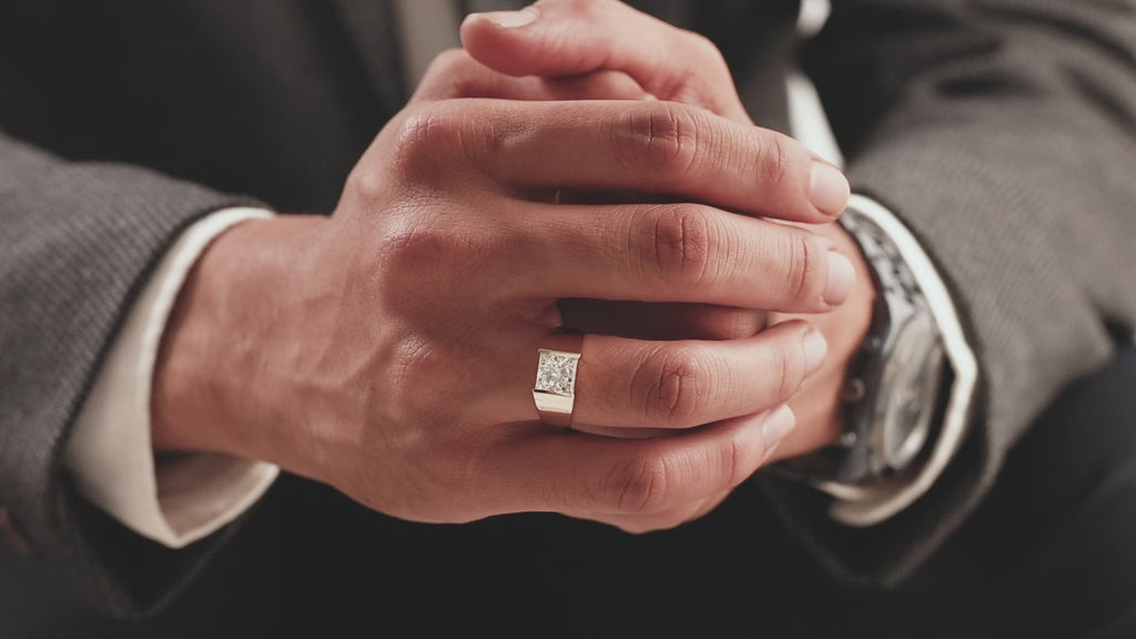 Men Gold Diamond Ring