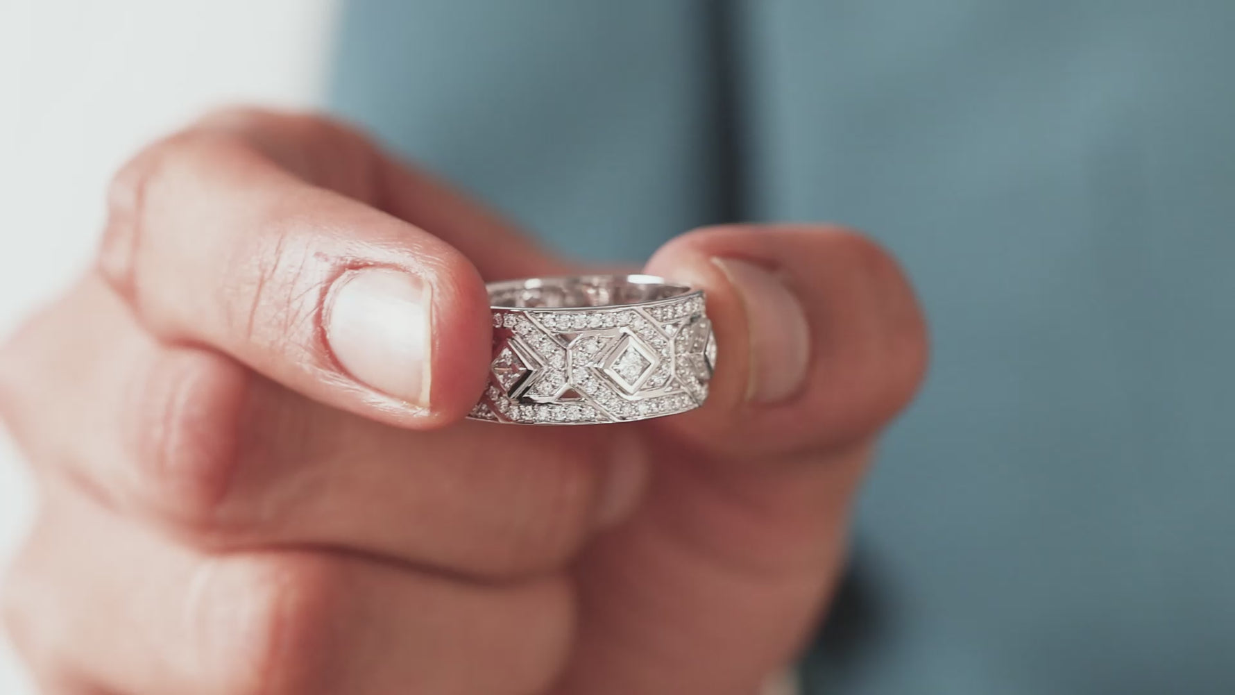 Princess and Round Cut Diamond Eternity Ring 