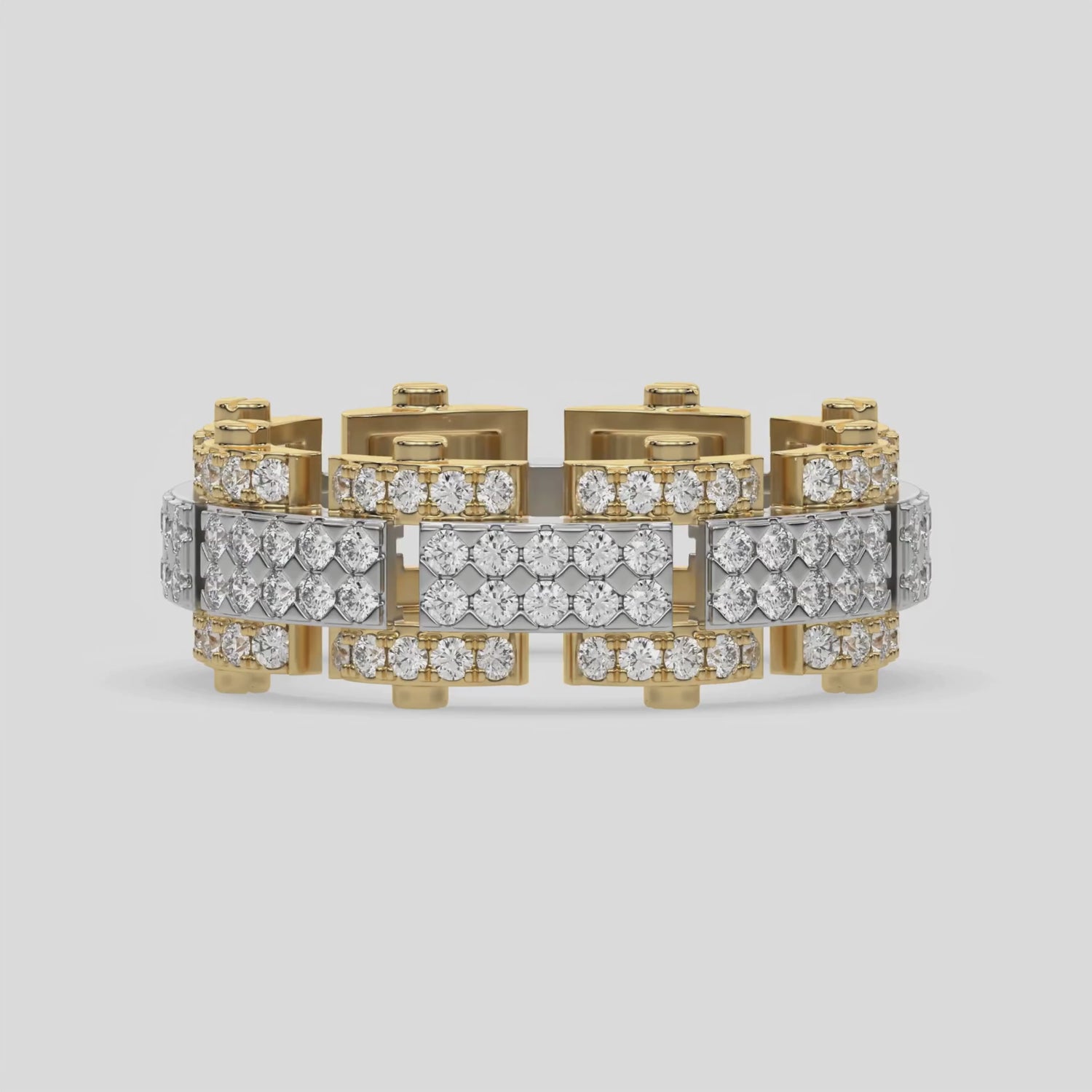 1.25 CT Lab Diamond Dual Tone Eternity Ring