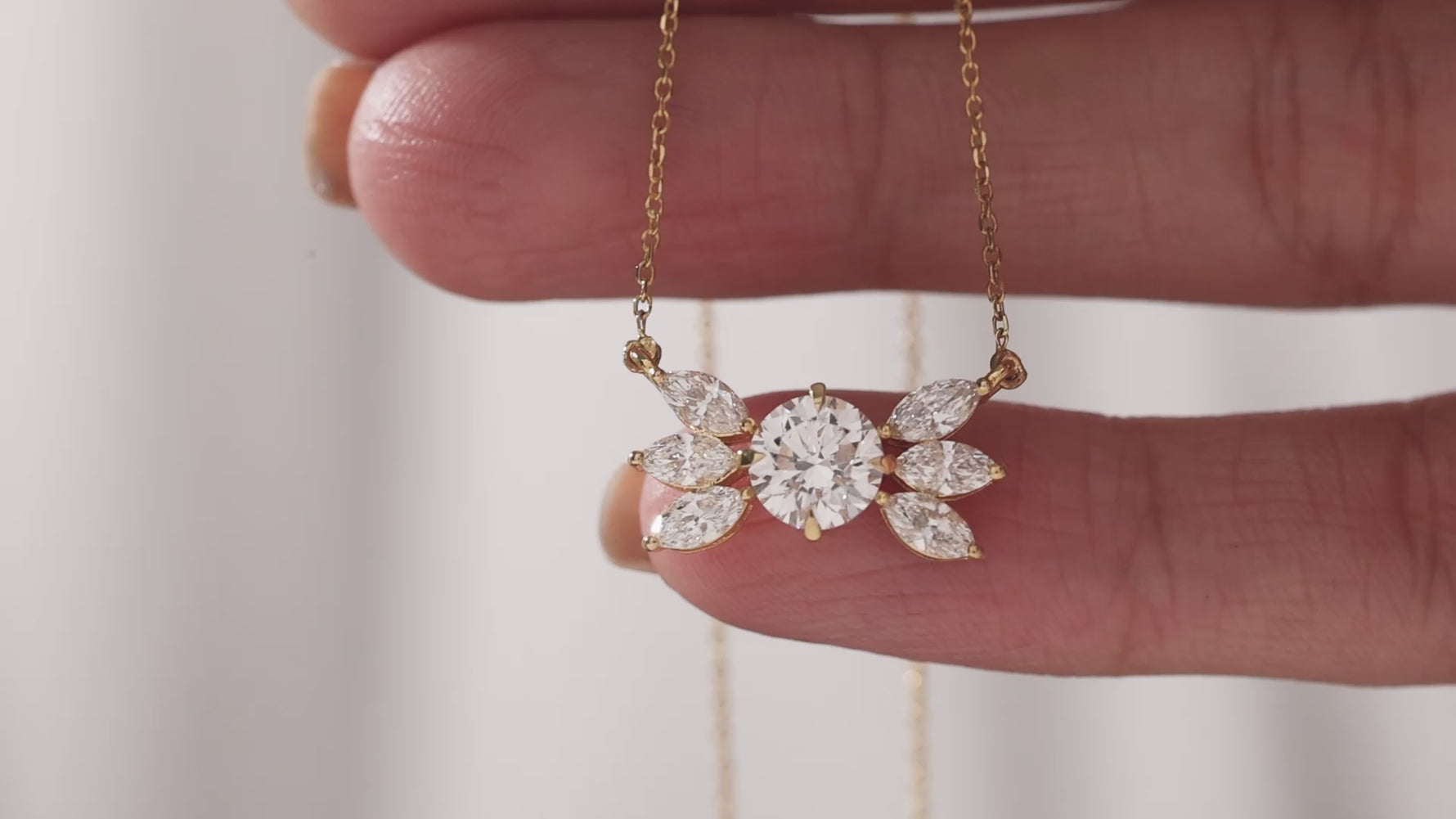 Round Diamond Necklace 