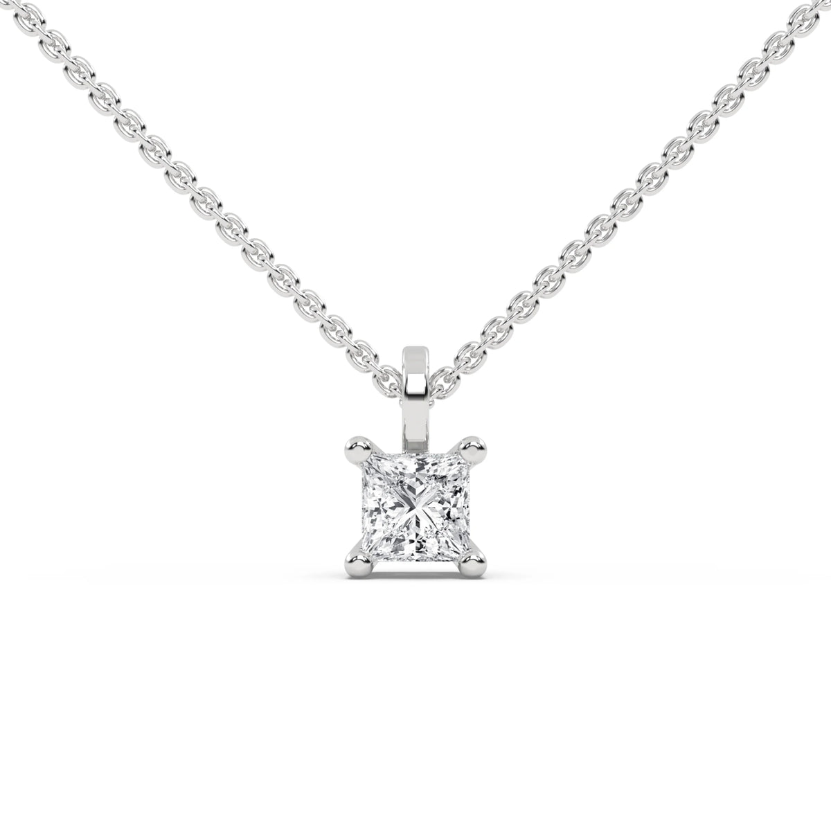14K White Gold Diamond Necklace