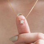 Princess and Round Diamond Necklace 