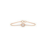 18K Rose Gold Round 3 CT Solitaire Diamond Bracelet 