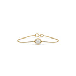 18K Yellow Gold Round Solitaire Diamond Bracelet 