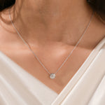 Round Bezel Diamond Necklace