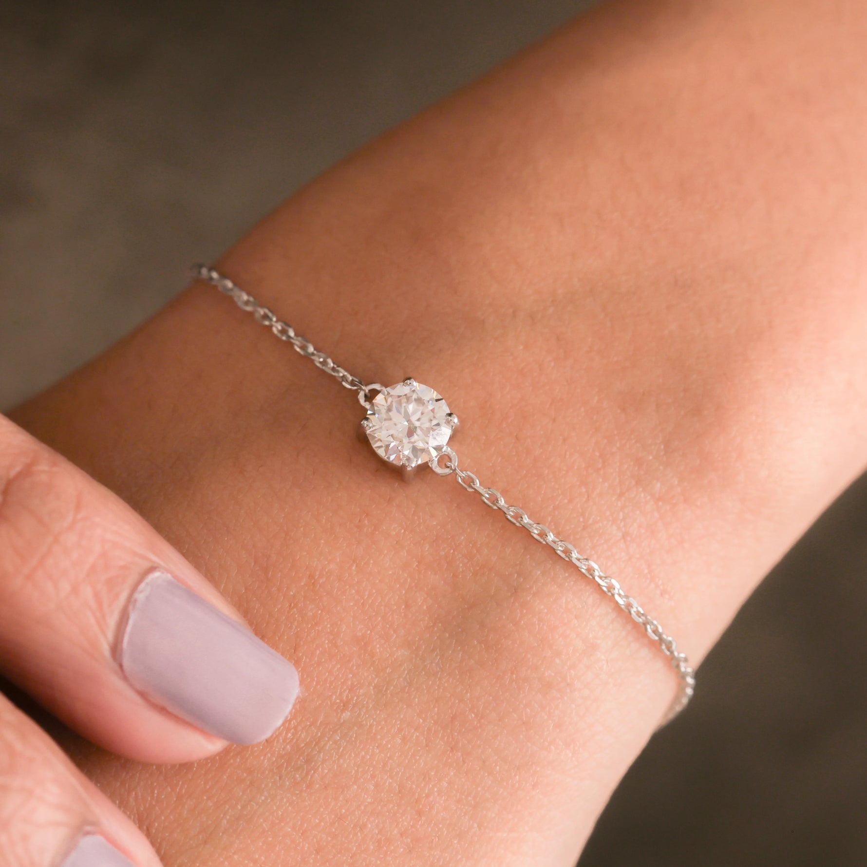 Round Diamond Chain Bracelet