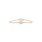 14K Rose Gold 1 CT Round Solitaire Diamond Bracelet 