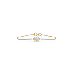 14K Yellow Gold 1 CT Round Solitaire Diamond Bracelet 
