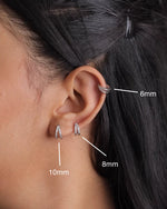 Round Diamond Hoop Earring 